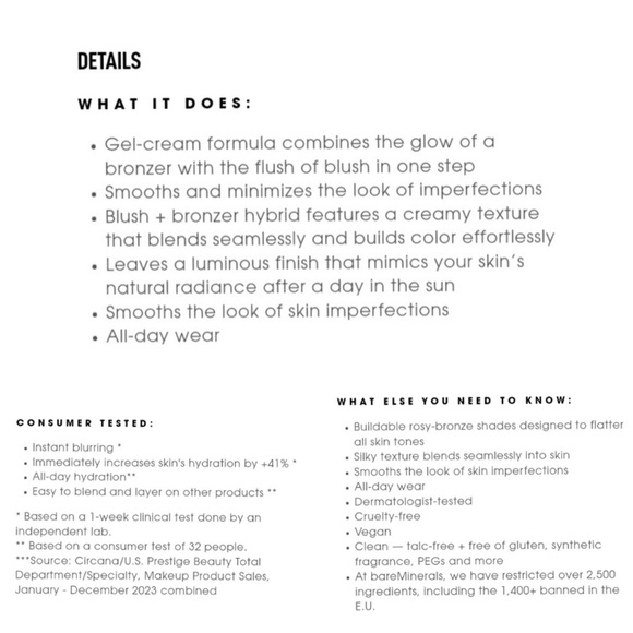 Bareminerals Complexion Rescue Blonzer Blush + Bronzer - Picture 14 of 14